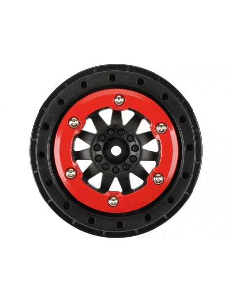 Pro-Line Wheels 2.2/3.0" F-11 H12 Short Course Red/Black (2)