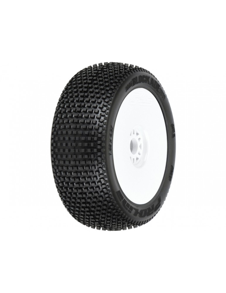 Pro-Line Wheels 3.3", Blockade S3 Buggy Tires, H17 White Wheels (2)