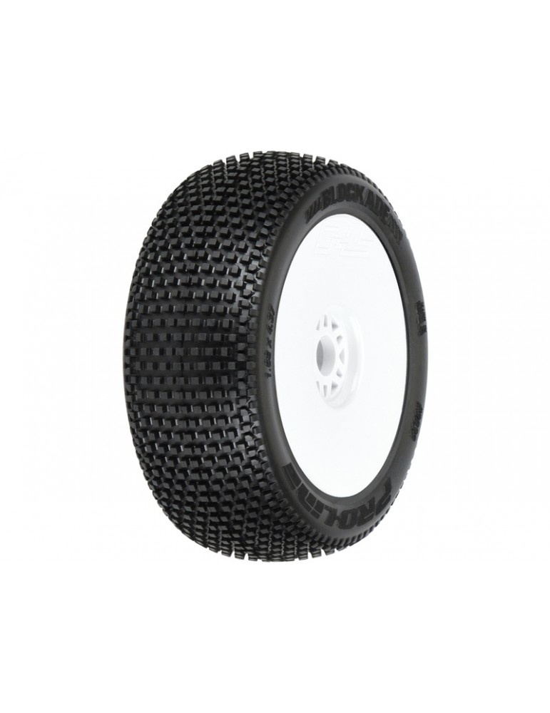 Pro-Line Wheels 3.3", Blockade S3 Buggy Tires, H17 White Wheels (2)
