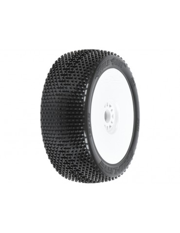 Pro-Line Wheels 3.3", Hole Shot 2.0 S3 Buggy Tires, H17 White Wheels (2)