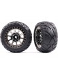Traxxas Tires & wheels 2.2", black chrome wheels, Anaconda tires (2) (rear)