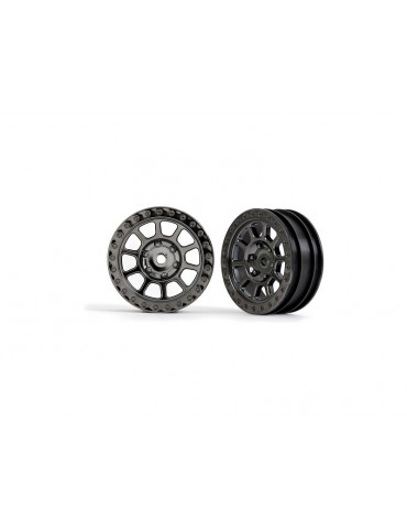 Traxxas Wheels 2.2", black chrome (2) (front)