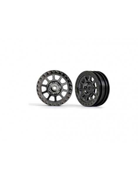 Traxxas Wheels 2.2", black chrome (2) (front)