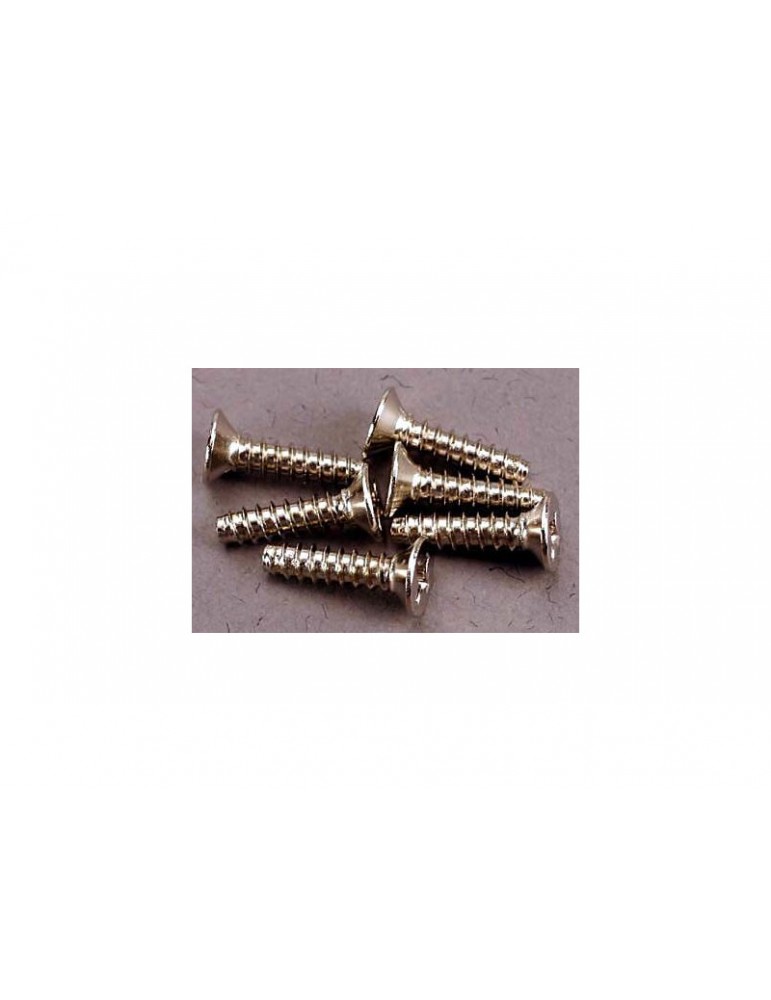 Traxxas Screws, 3x12mm countersunk self-tapping (6)