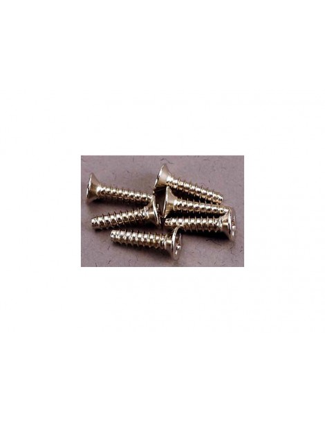 Traxxas Screws, 3x12mm countersunk self-tapping (6)