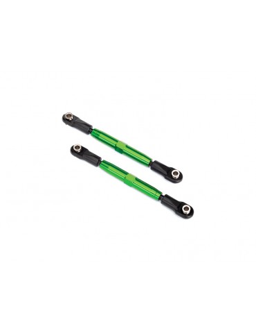 Traxxas Camber links, tubes, 7075-T6 aluminum (green-anodized) (73mm) (2)/ rod ends