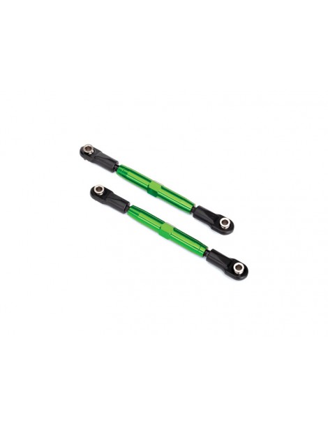 Traxxas Camber links, tubes, 7075-T6 aluminum (green-anodized) (73mm) (2)/ rod ends