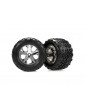 Traxxas Wheels 2.8", All-Star chrome wheels, 29mm, Talon tires, foam inserts (pair)