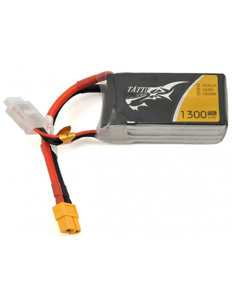 Akumuliatorius Tattu 1300mAh 14.8V 75C 4S1P Lipo