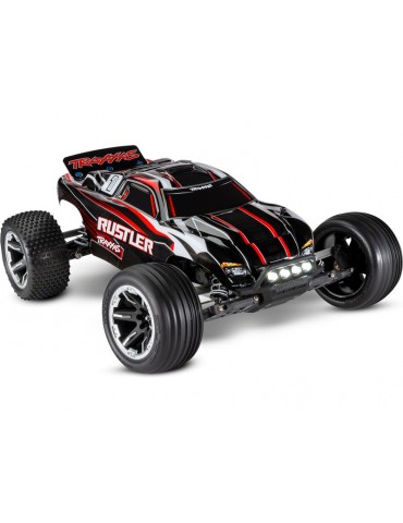 Traxxas Rustler 1:10 RTR red-black with LED lights