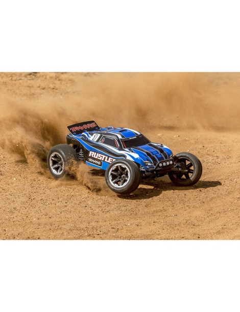 Traxxas Rustler 1:10 RTR red-black with LED lights