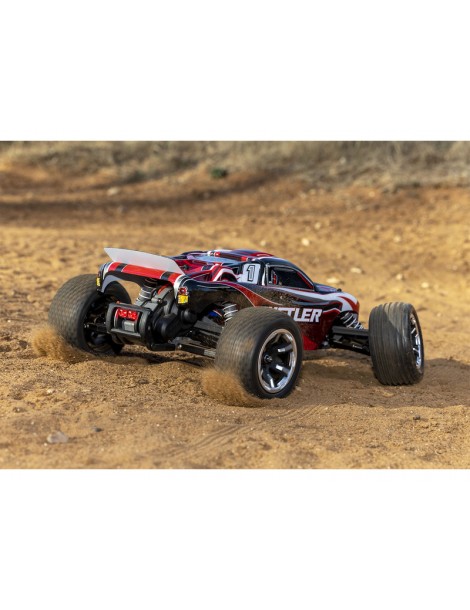 Traxxas Rustler 1:10 RTR red-black with LED lights