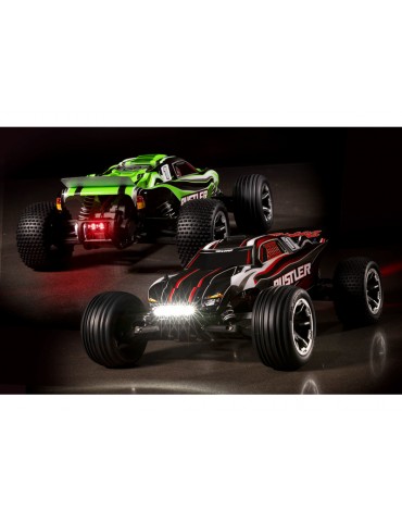 Traxxas Rustler 1:10 RTR red-black with LED lights