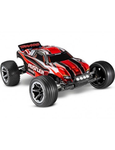 Traxxas Rustler 1:10 RTR red-black with LED lights