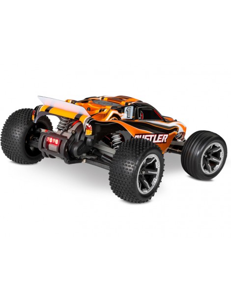 Traxxas Rustler 1:10 RTR red-black with LED lights