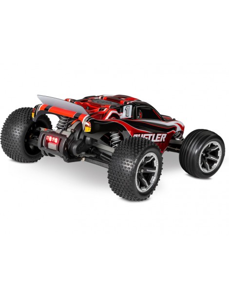 Traxxas Rustler 1:10 RTR red-black with LED lights