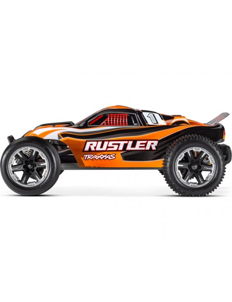 Traxxas Rustler 1:10 RTR red-black with LED lights