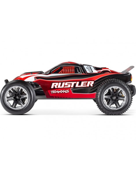 Traxxas Rustler 1:10 RTR red-black with LED lights