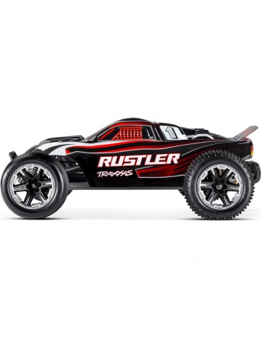 Traxxas Rustler 1:10 RTR red-black with LED lights