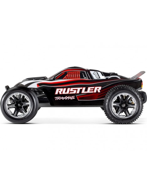 Traxxas Rustler 1:10 RTR red-black with LED lights