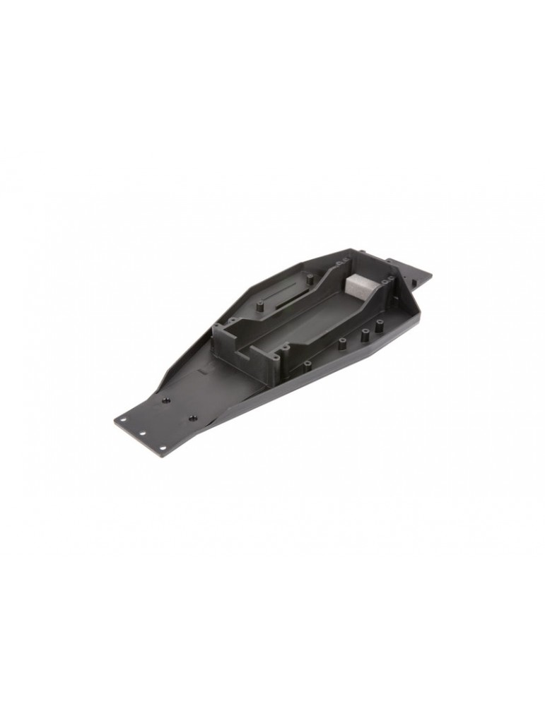 Traxxas Lower chassis (black) (166mm long battery compartment)