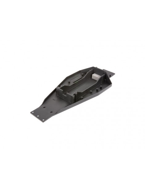 Traxxas Lower chassis (black) (166mm long battery compartment)