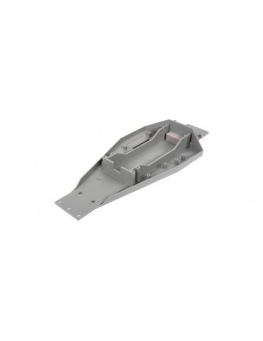 Traxxas Lower chassis (gray) (166mm long battery compartment)