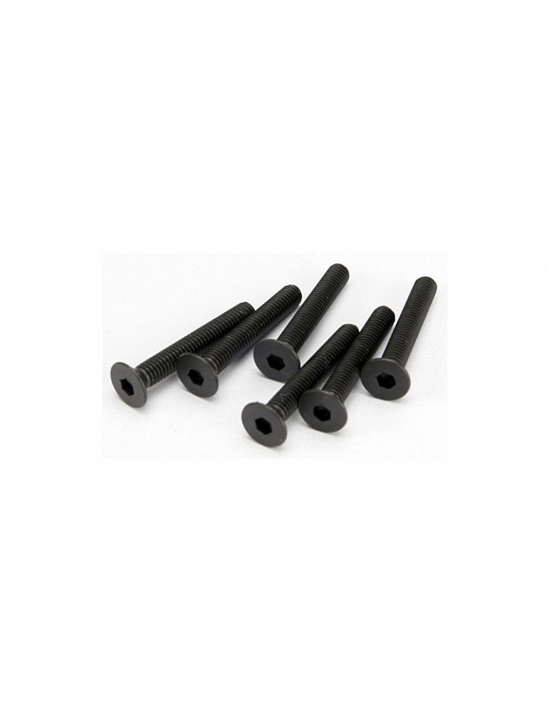 Traxxas Screws, M3x20mm countersunk machine (hex drive) (6)