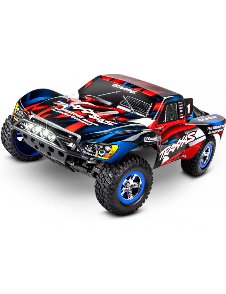 Traxxas Slash 1:10 RTR red-blue with LED lights