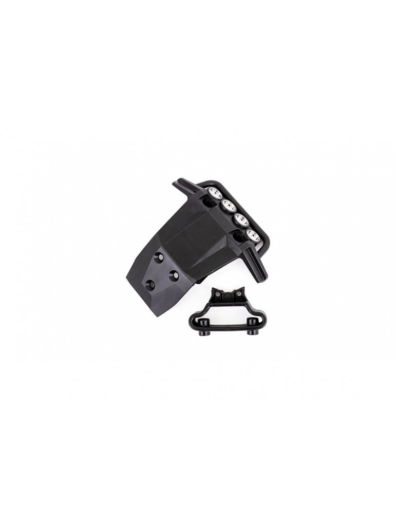 Traxxas Bumper, front/ bumper support (fits 4WD Rustler) (for LED light kit)