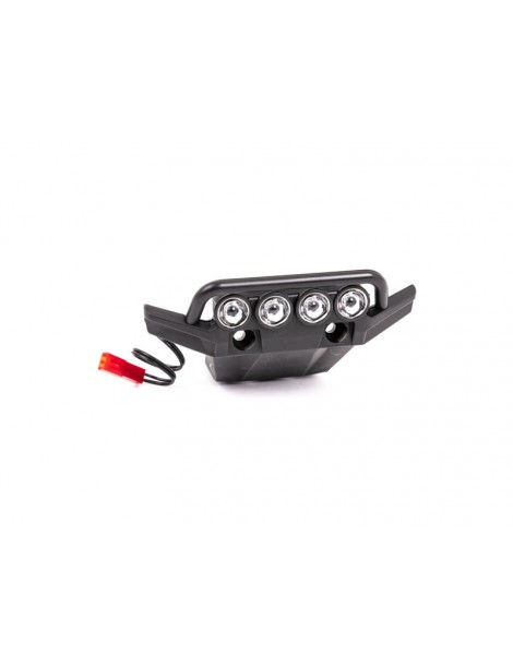 Traxxas Bumper, front (assembled, LED lights installed) (fits 4WD Rustler )