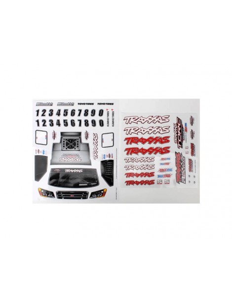 Traxxas Decal sheets, 1/16 Slash 4WD team truck