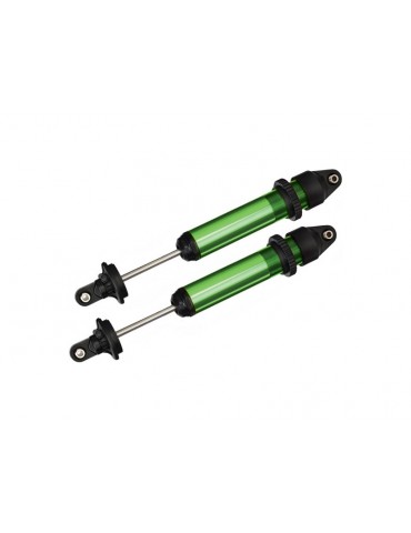 Traxxas Shocks, GTX, aluminum, green-anodized (fully assembled w/o springs) (2)