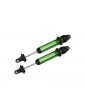 Traxxas Shocks, GTX, aluminum, green-anodized (fully assembled w/o springs) (2)
