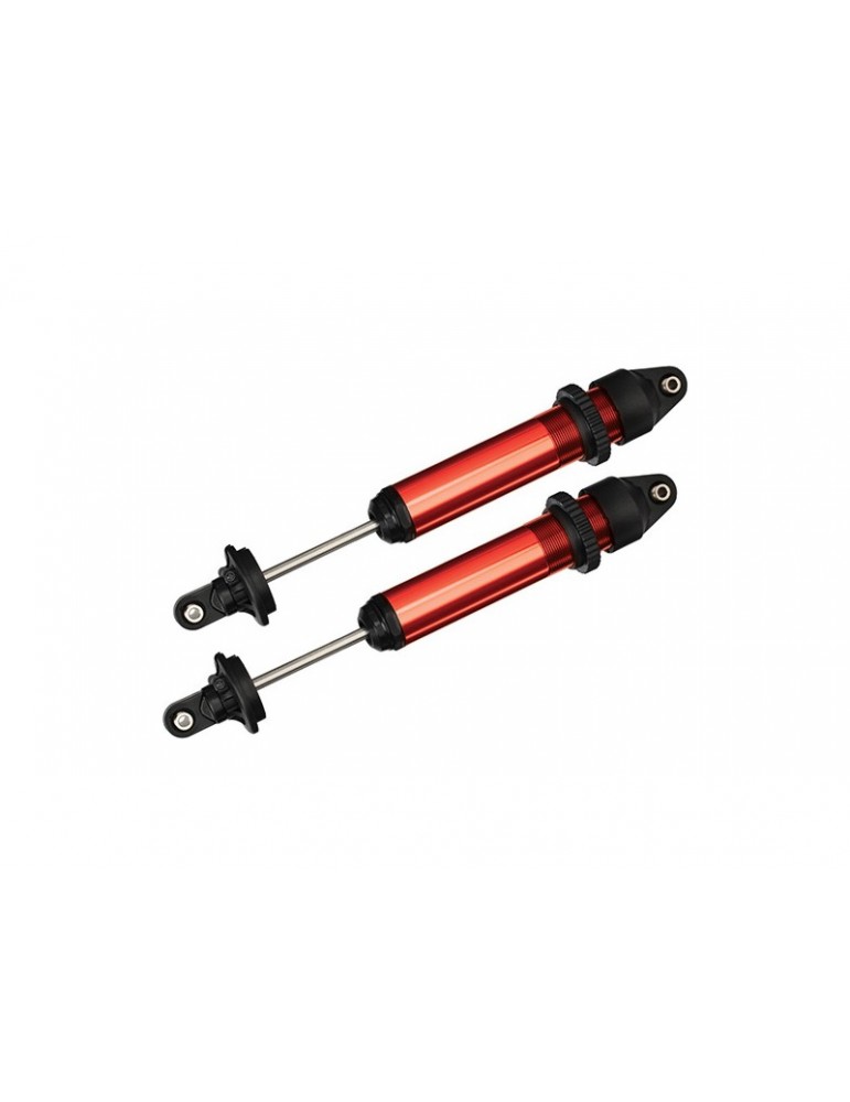 Traxxas Shocks, GTX, aluminum, red-anodized (fully assembled w/o springs) (2)