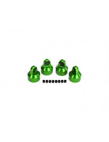 Traxxas Shock caps, aluminum (green-anodized), GTX shocks (4)