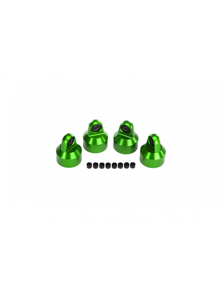 Traxxas Shock caps, aluminum (green-anodized), GTX shocks (4)