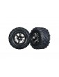 Traxxas Tires & wheels 4.3/5.7", X-Maxx black chrome wheels, Maxx AT tires (pair)