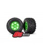 Traxxas Tires & wheels, X-Maxx green wheels, Sledgehammer tires (2)