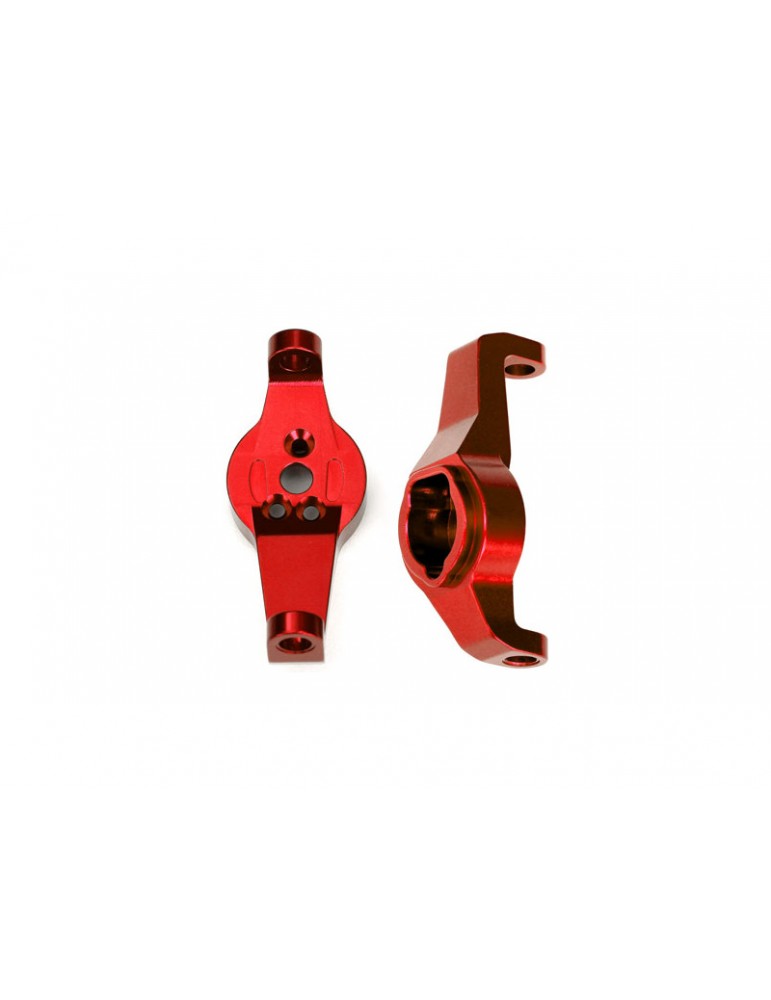 Traxxas Caster blocks, aluminum (red-anodized) (pair)