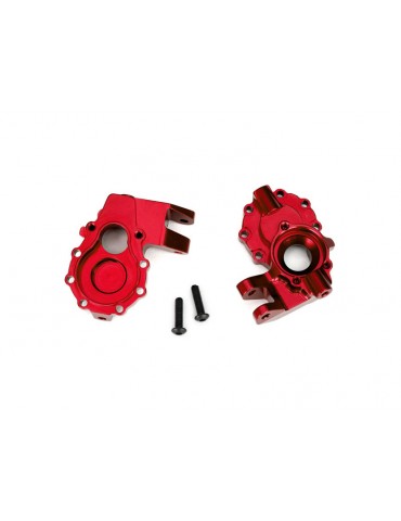 Traxxas Portal housings, inner (front), aluminum (red-anodized) (2)