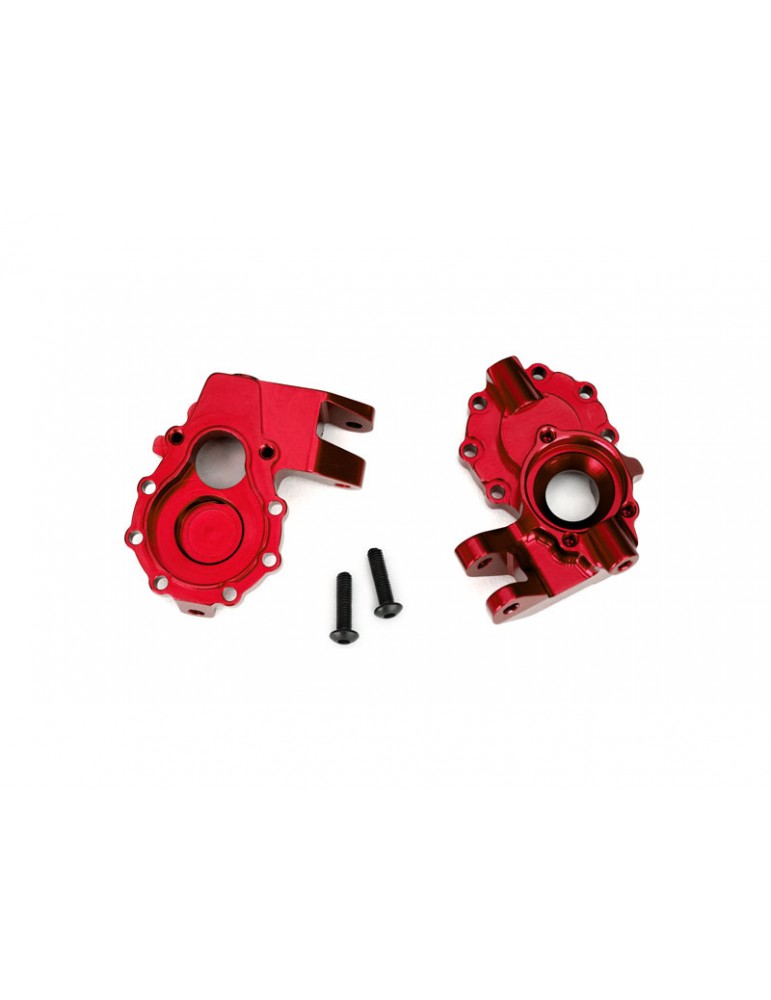 Traxxas Portal housings, inner (front), aluminum (red-anodized) (2)