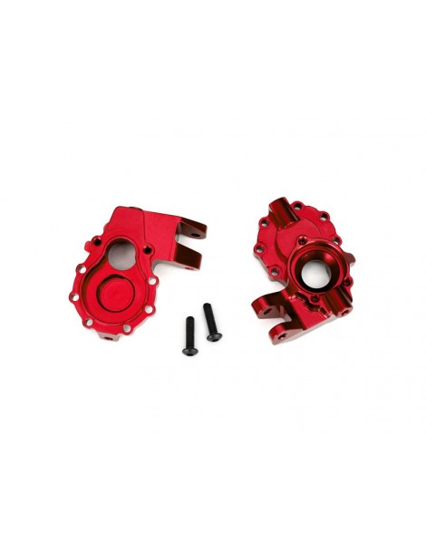 Traxxas Portal housings, inner (front), aluminum (red-anodized) (2)