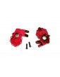 Traxxas Portal housings, inner (front), aluminum (red-anodized) (2)