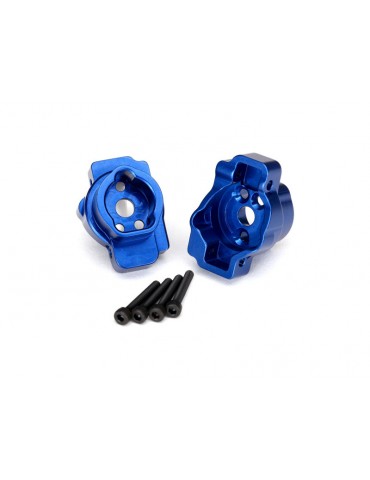 Traxxas Portal drive axle mount, rear, aluminum (blue-anodized) (pair)