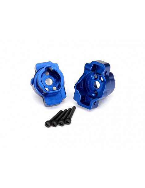Traxxas Portal drive axle mount, rear, aluminum (blue-anodized) (pair)