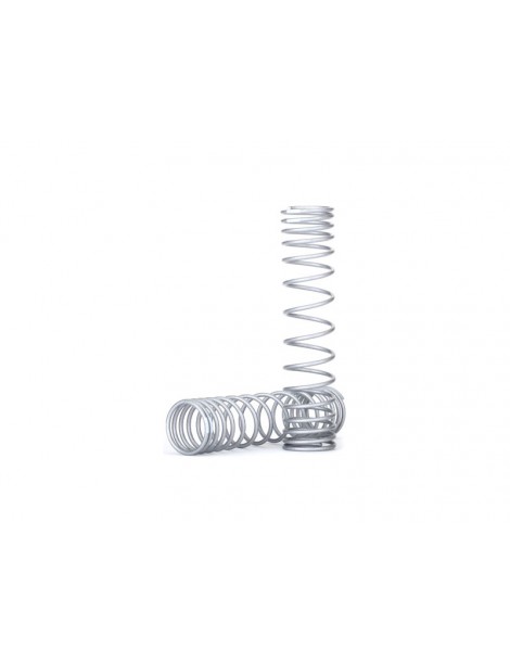 Traxxas Spring, shock, (GTR) (progressive, 0.833 rate) (2) (silver)