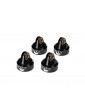 Traxxas Shock caps, aluminum (black-anodized), Fox Shocks (4)