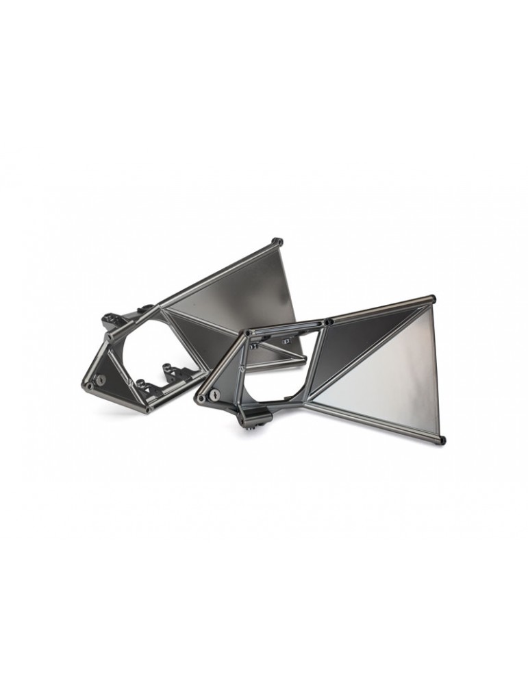 Traxxas Mounts, suspension arm, upper (front) (satin black chrome-plated)