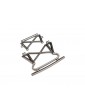 Traxxas Bumper, front/ bumper support (satin black chrome-plated)